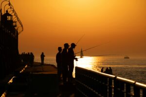 sunset fishing